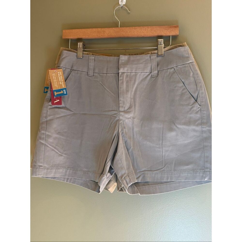 Merona NWT 8 fit 1 chino short bundle grey / tan